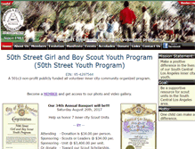 Tablet Screenshot of 50thstreetgirlandboyscoutyouthprogram.com